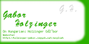 gabor holzinger business card